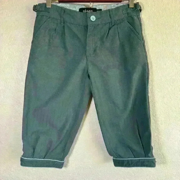 Ebase utility Adjustable Bermuda Shorts Blue Green Turquoise Women size M - Picture 1 of 5